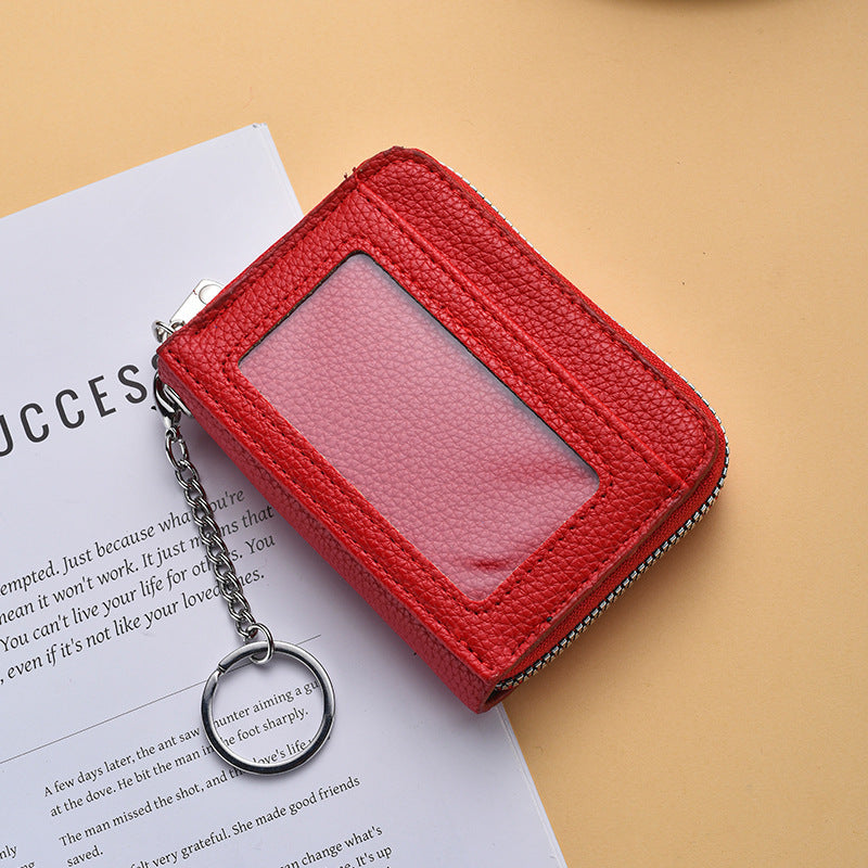 Textured  Zip Around Card Holder Bowlift
