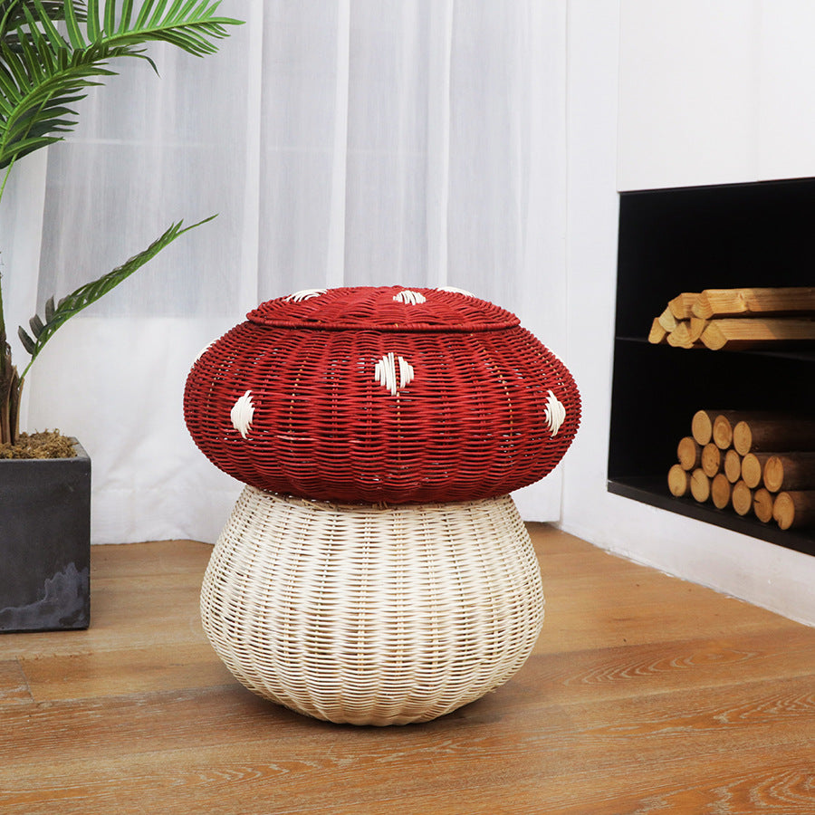 Playful storage stool in mushroom design Bowlift