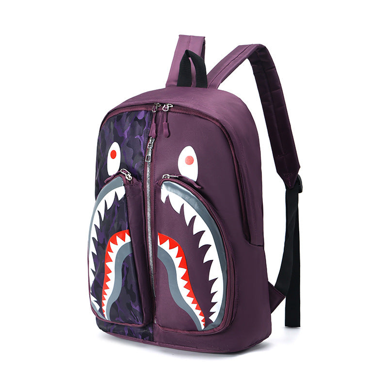 Shark-Themed Cartoon Backpack