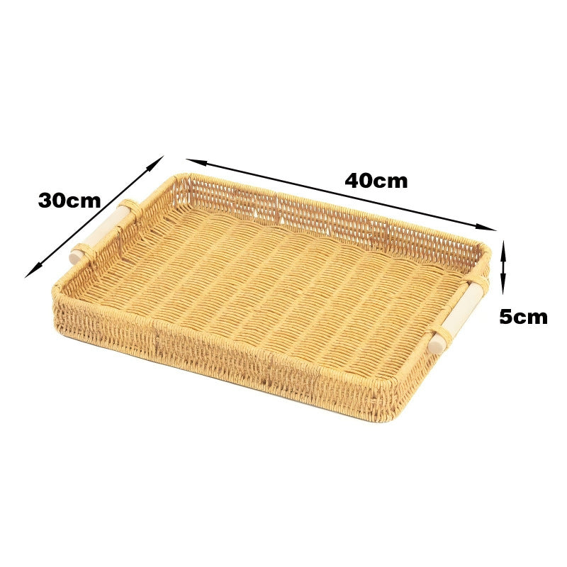 Ladies Rattan Serving Tray Bowlift