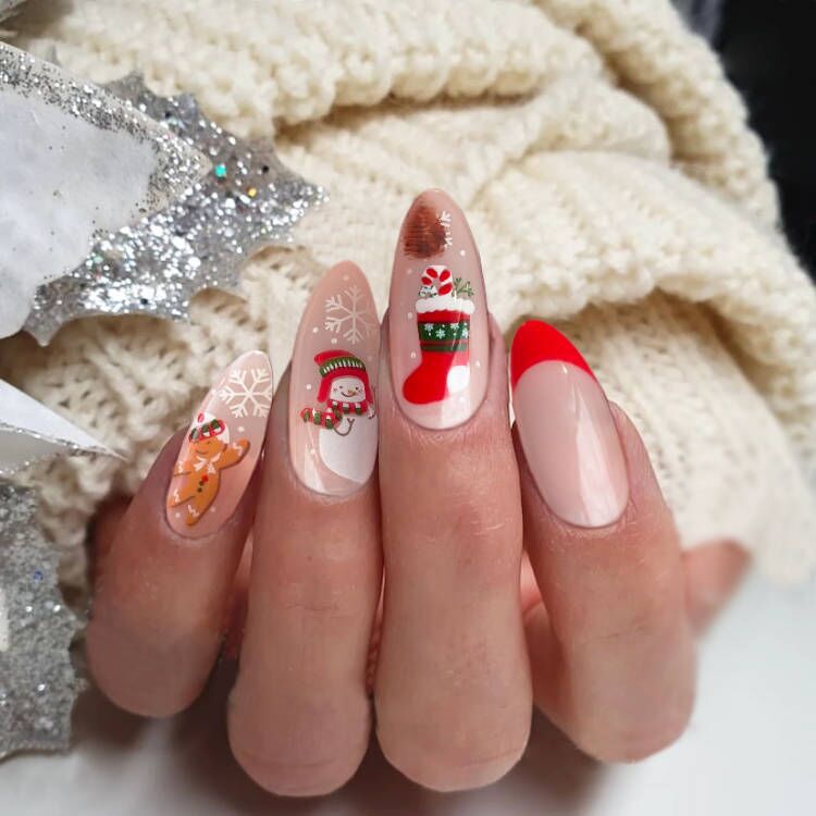 Festive Holiday-Themed Press-On Nails Bowlift