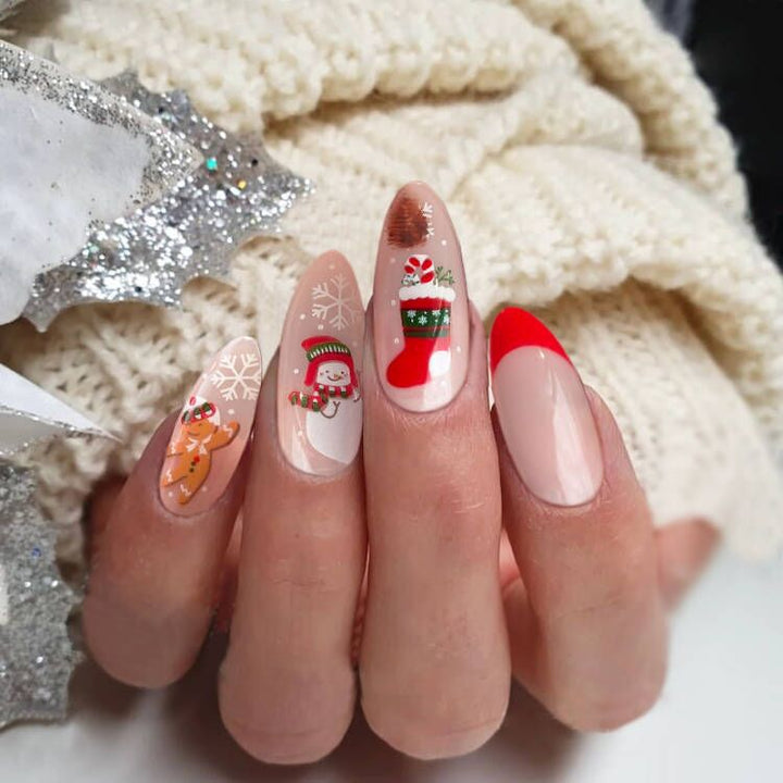 Festive Holiday-Themed Press-On Nails Bowlift