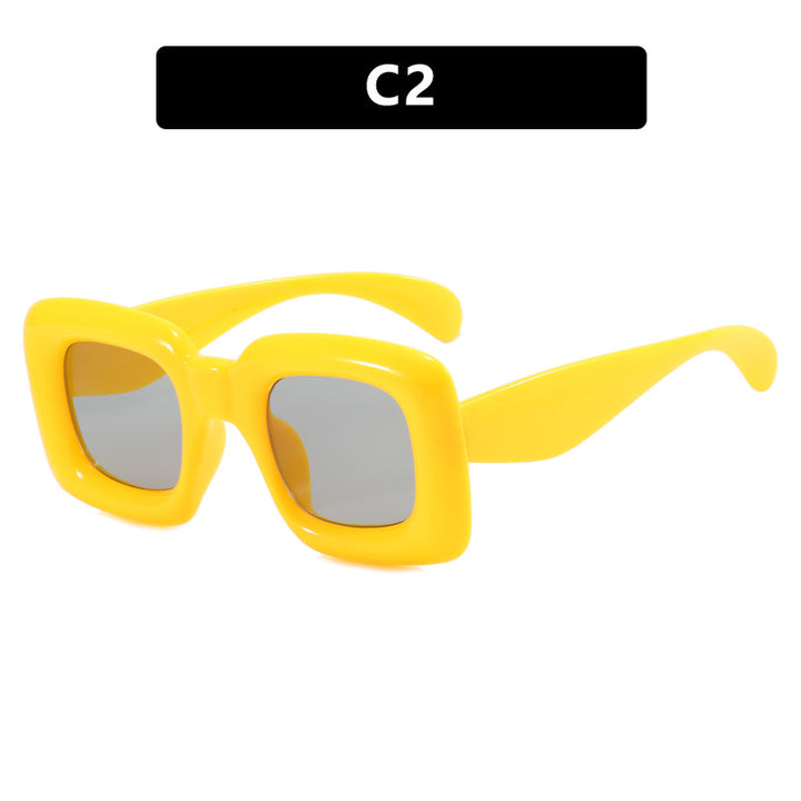 Women stylish square sunglasses with wide frame Bowlift