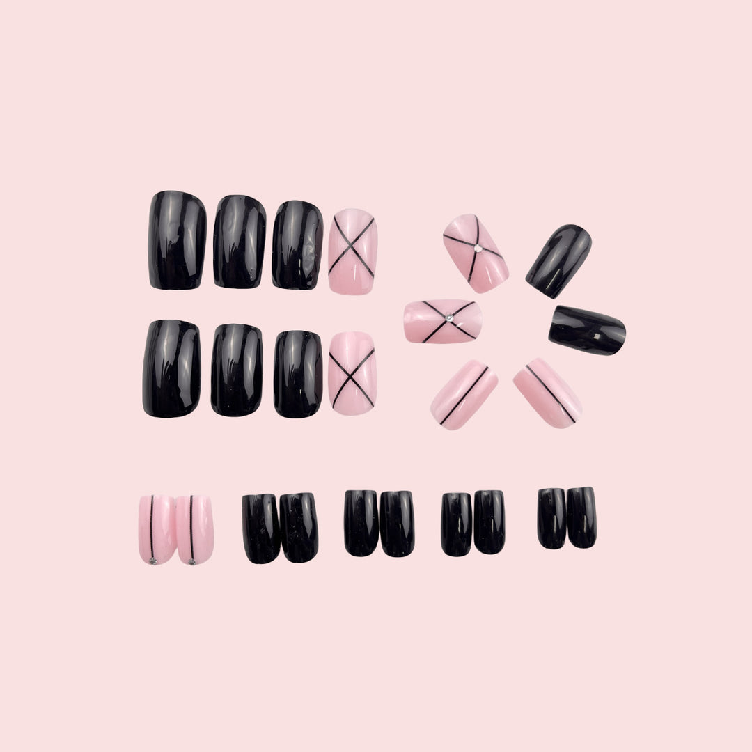 Stylish Geometric Pattern Nail Art Bowlift