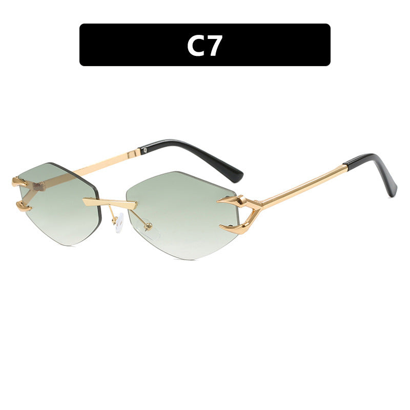 Women's geometric designer sunglasses with outstanding metal frame Bowlift