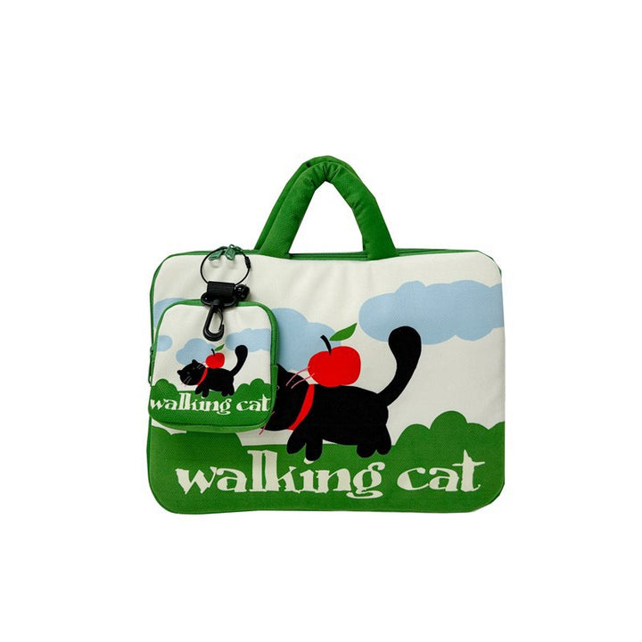 Laptop bag with creative cat pattern Bowlift
