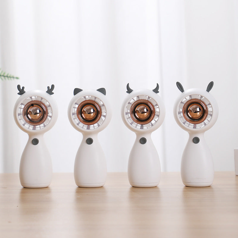 Mini Portable Animal-Themed Handheld Fan Bowlift