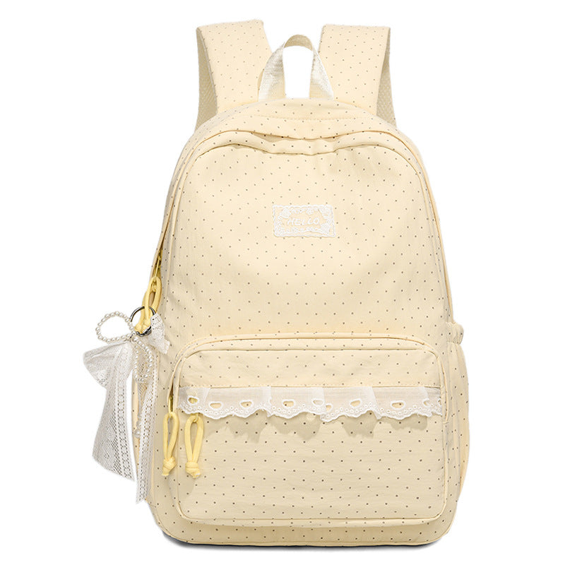 Stylish Polka Dot Backpack Bowlift