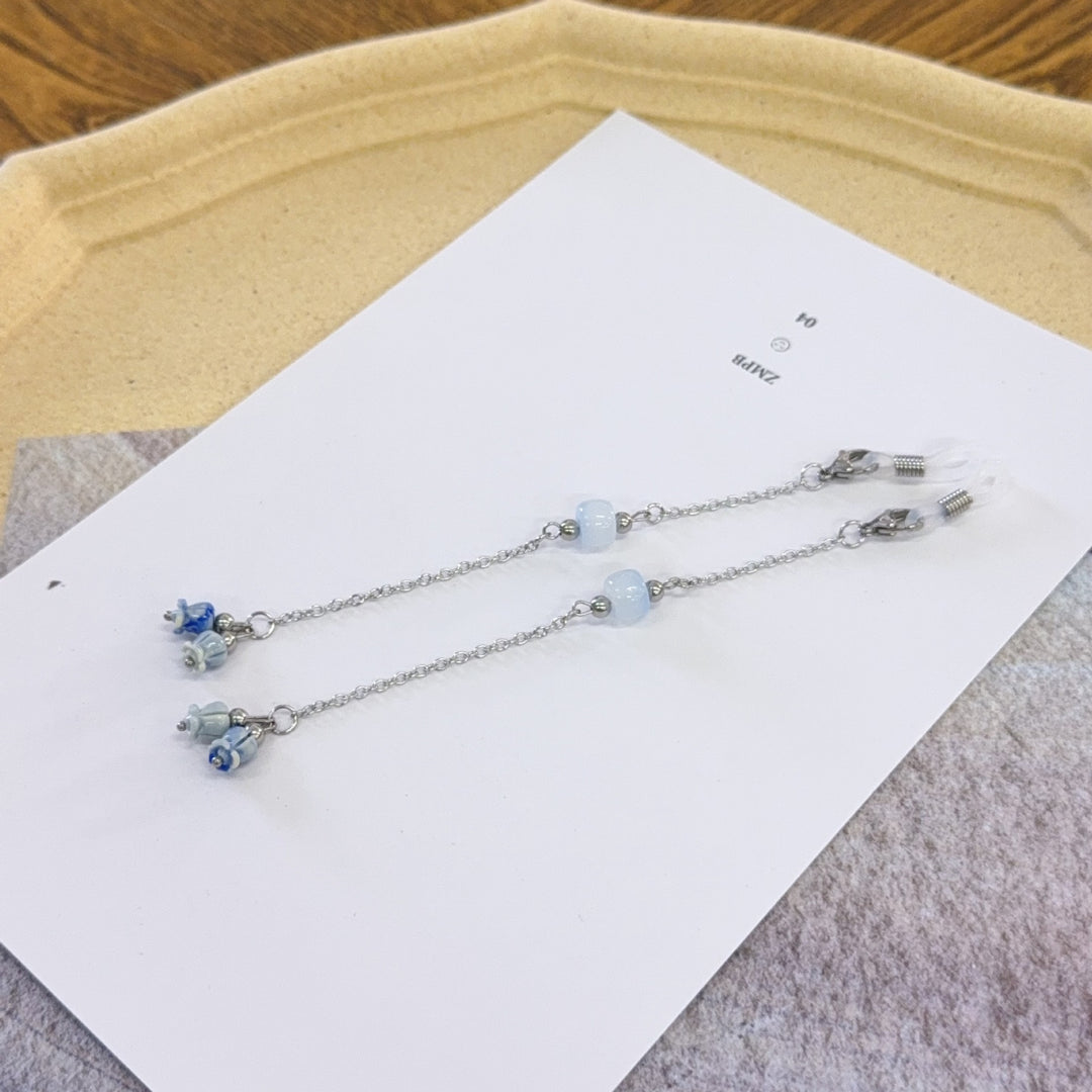 Delicate Bead-Embellished Eyewear Chain Bowlift