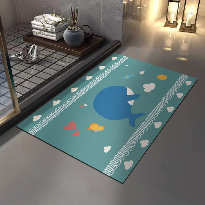 Playful Animal-Themed Bath Mat