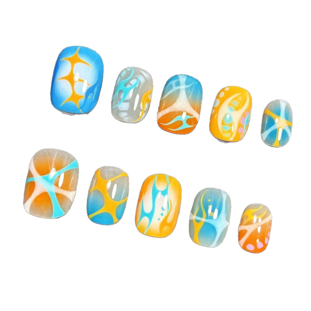 Artistic Coffee-Inspired Press-On Nail Art Set Bowlift
