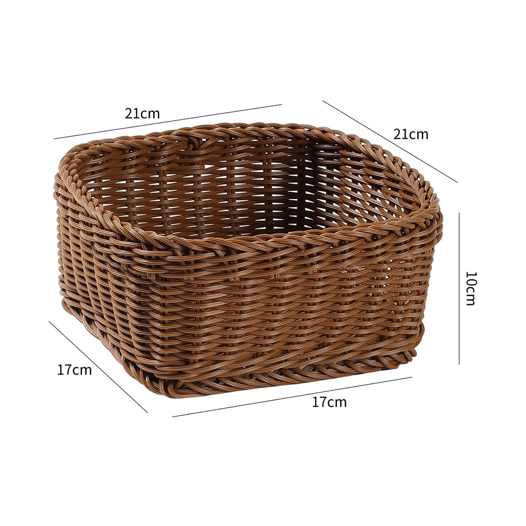 Unisex Rectangular Storage Basket with Sturdy Woven Bowlift