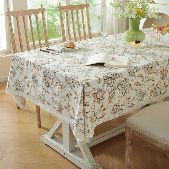 Floral Print Tablecloth