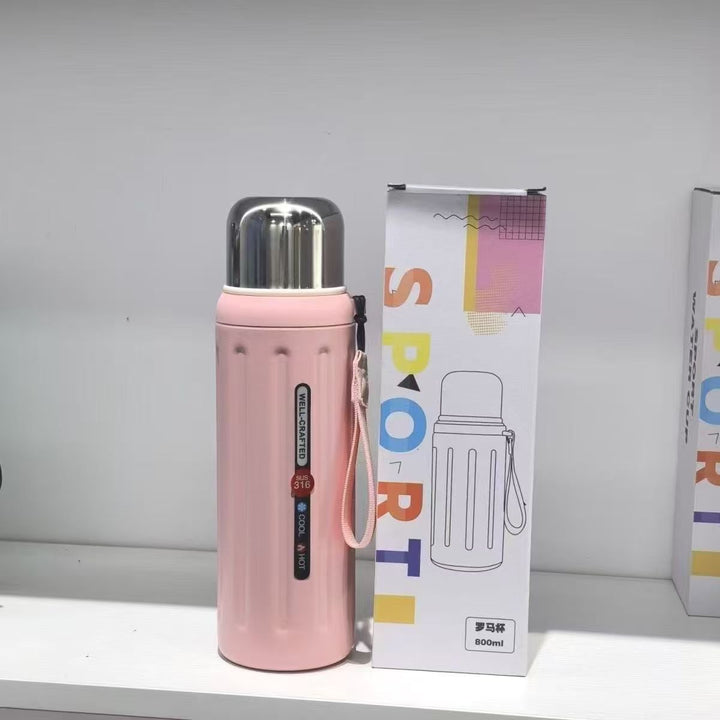 Unisex Thermal Insulated Bottle with Practical Carrying Handle Bowlift