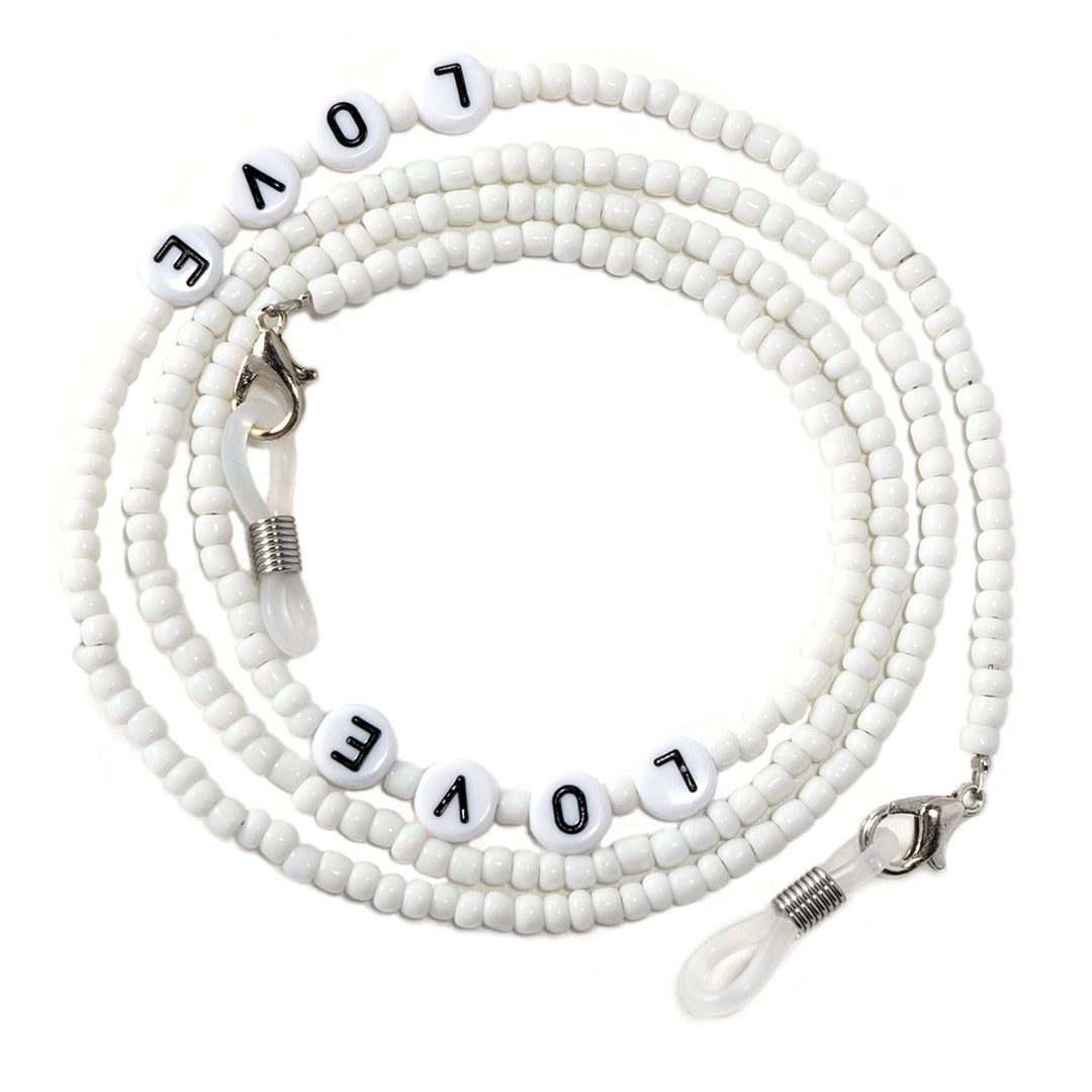 Love-themed Beaded Eyewear Chain Bowlift
