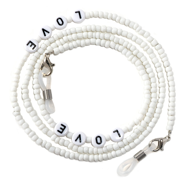 Love-themed Beaded Eyewear Chain Bowlift