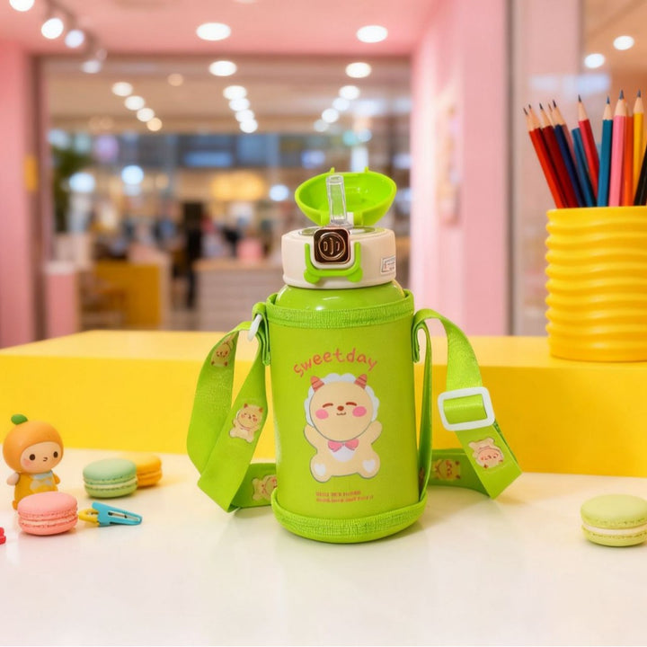 Creative water bottle with carrying strap Bowlift