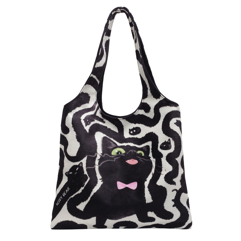 Shoulder bag with playful cat motif Bowlift