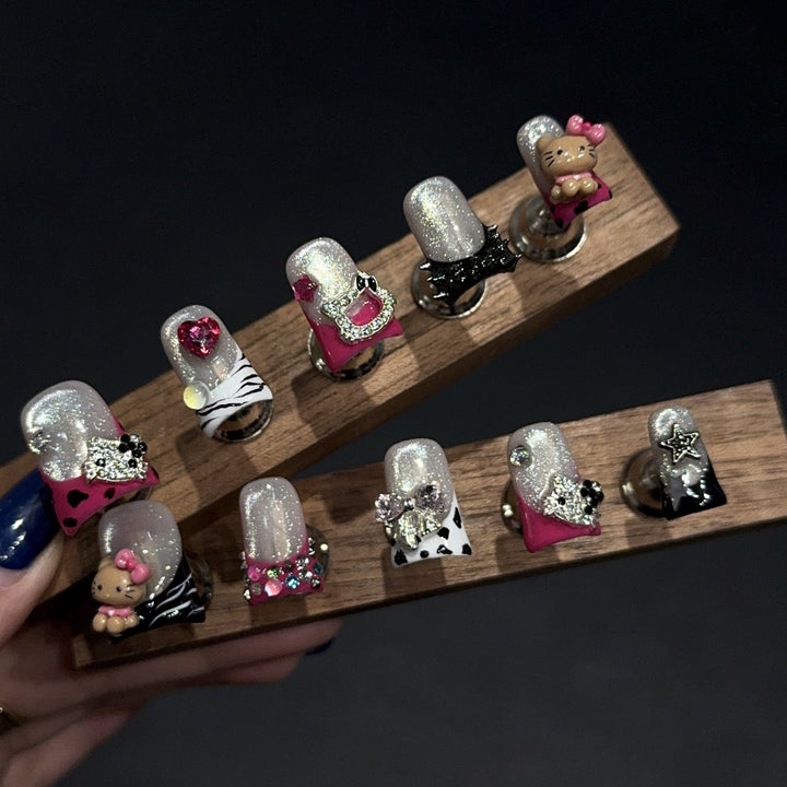 Creative Art Nails with Playful Design Bowlift