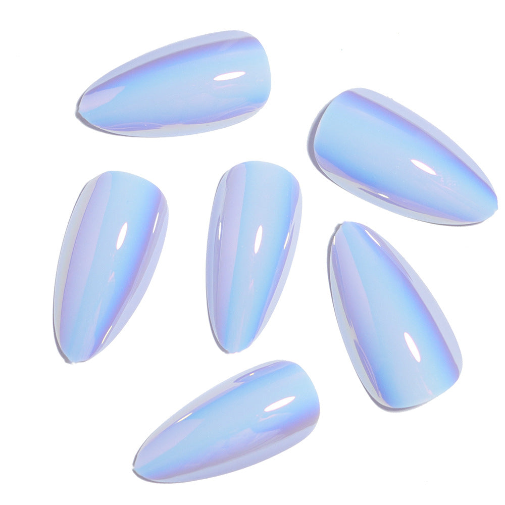 Elegant Glossy Almond-Shaped Press-On Nails Bowlift