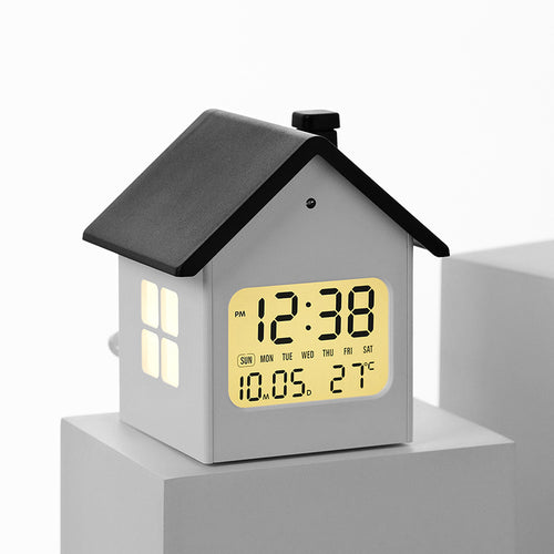 Creative LED alarm clock in house design Bowlift