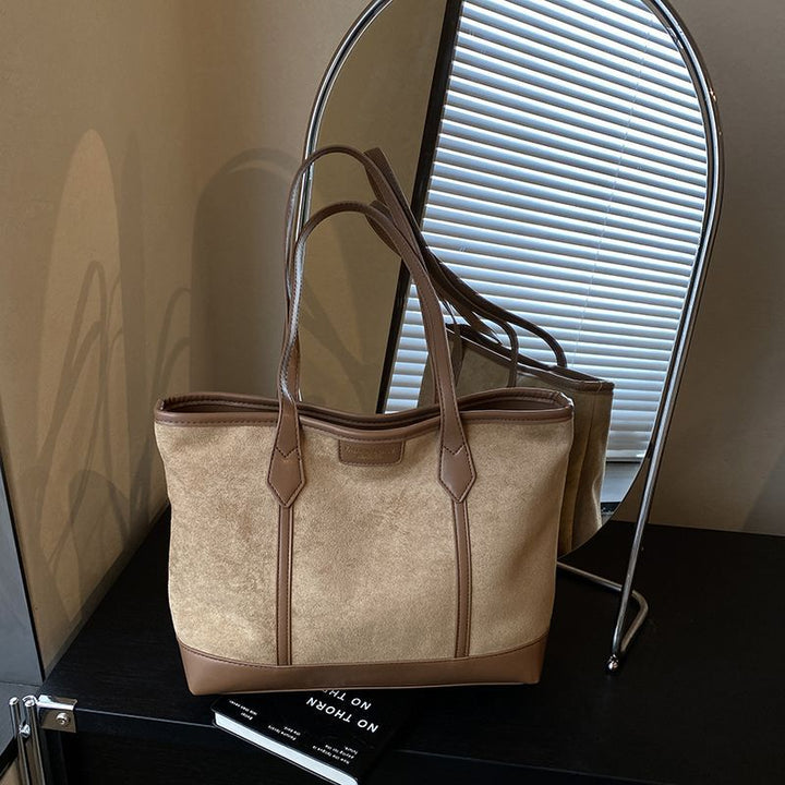 Spacious Suede Tote Bag Bowlift