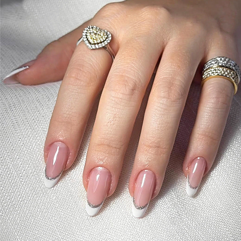 Artificial nail set with elegant glitter accents Bowlift