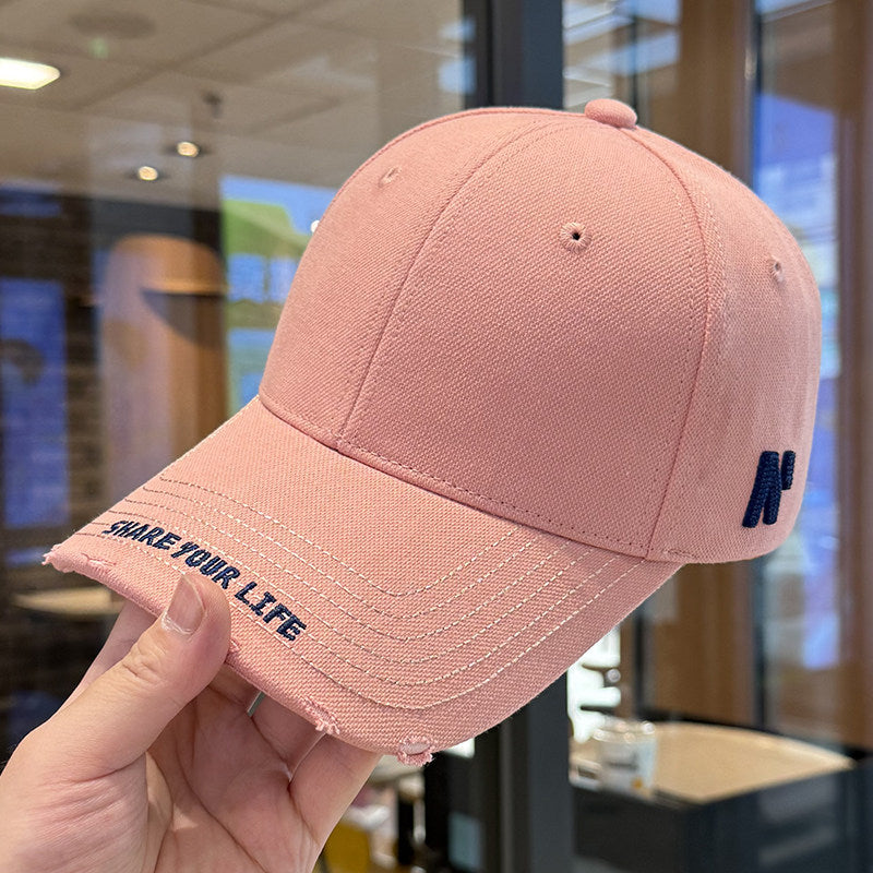 Distressed Cap with Motivational Quote
