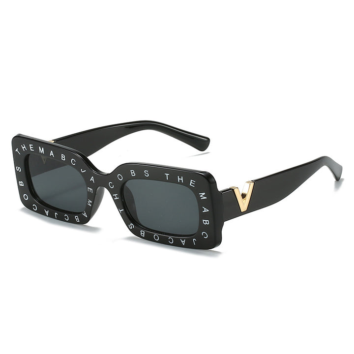 Women's fashionable square sunglasses with stylish metal embellishment Bowlift