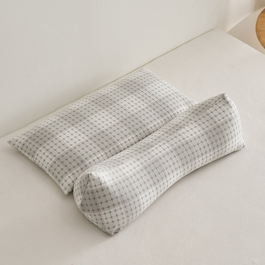 Ergonomic Pillow Set with Creative Grid Design Bowlift