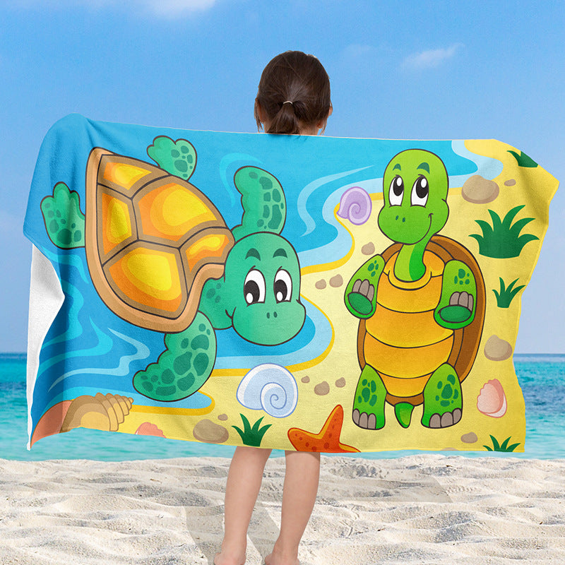 Beach towel with creative turtle design Bowlift