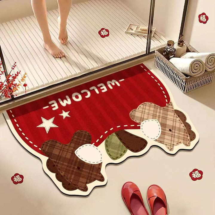 Cute Animal-Themed Welcome Mat
