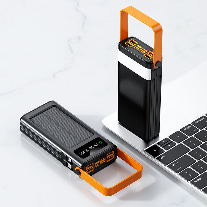 Portable Solar Power Bank with Multifunctional Charging Indicator Bowlift