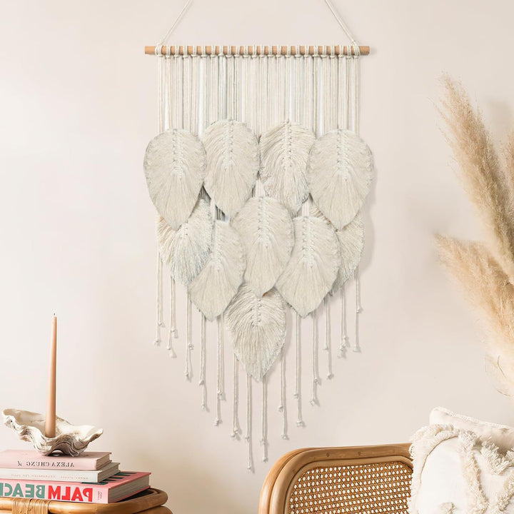 Macrame Leaf Wall Hanging Tapestry Bowlift