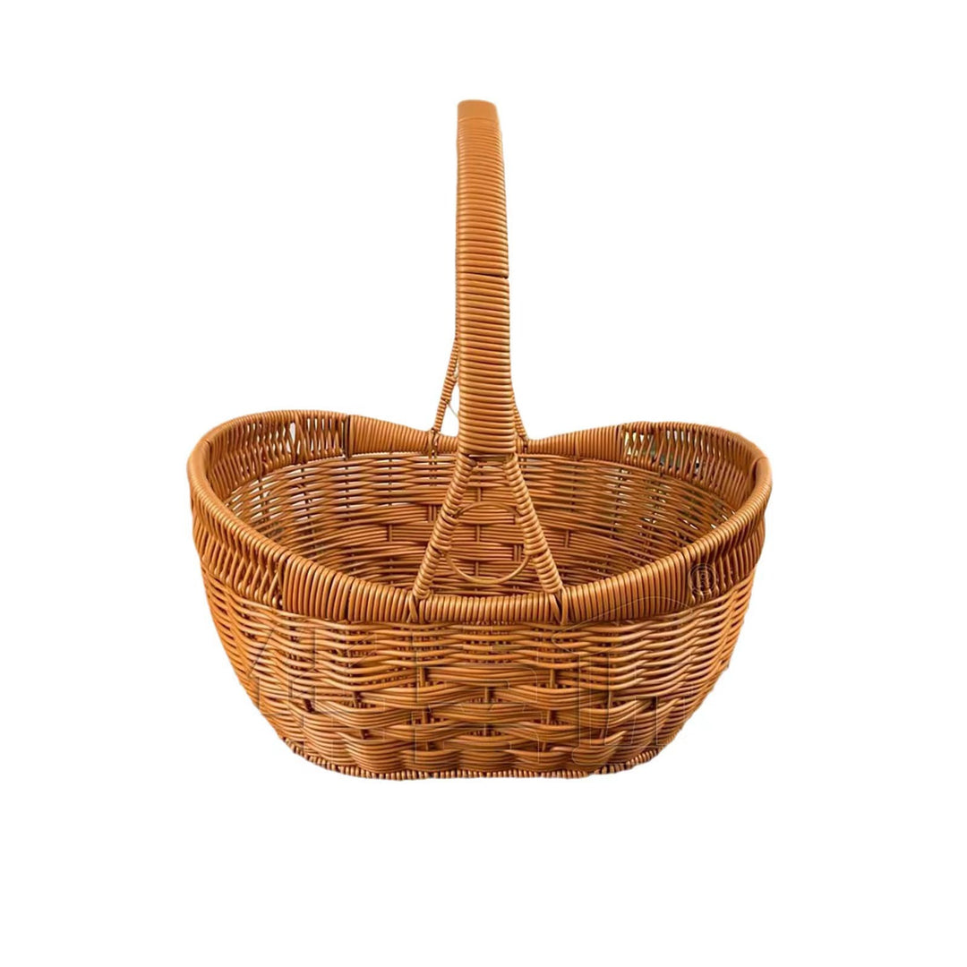 Ladies braided shopping basket with heart detail Bowlift