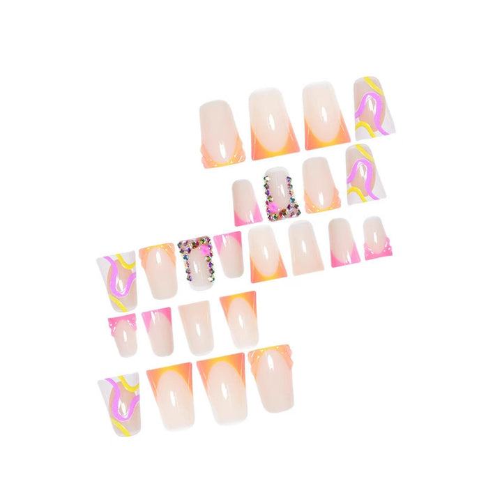 Elegant Artistic Press-On Nail Enhancements Bowlift