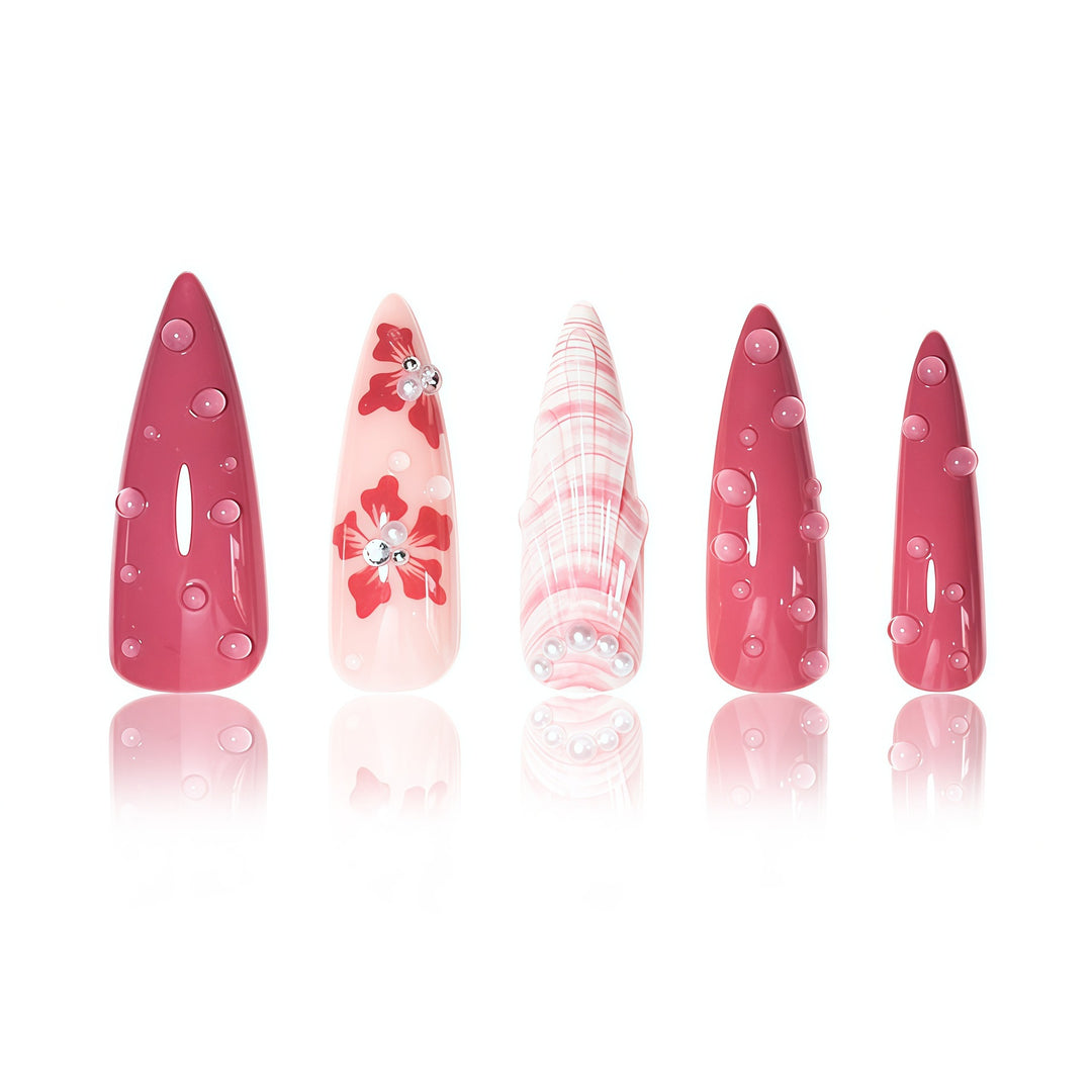 Floral Art Nail Extensions Bowlift