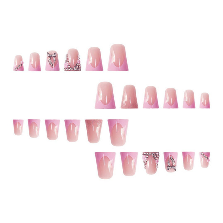 Decorative 3D Floral Acrylic Press-On Nails Bowlift
