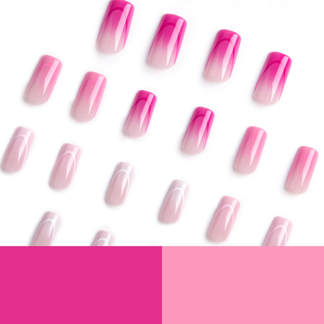 Artistic nail extensions with elegant ombre effects Bowlift