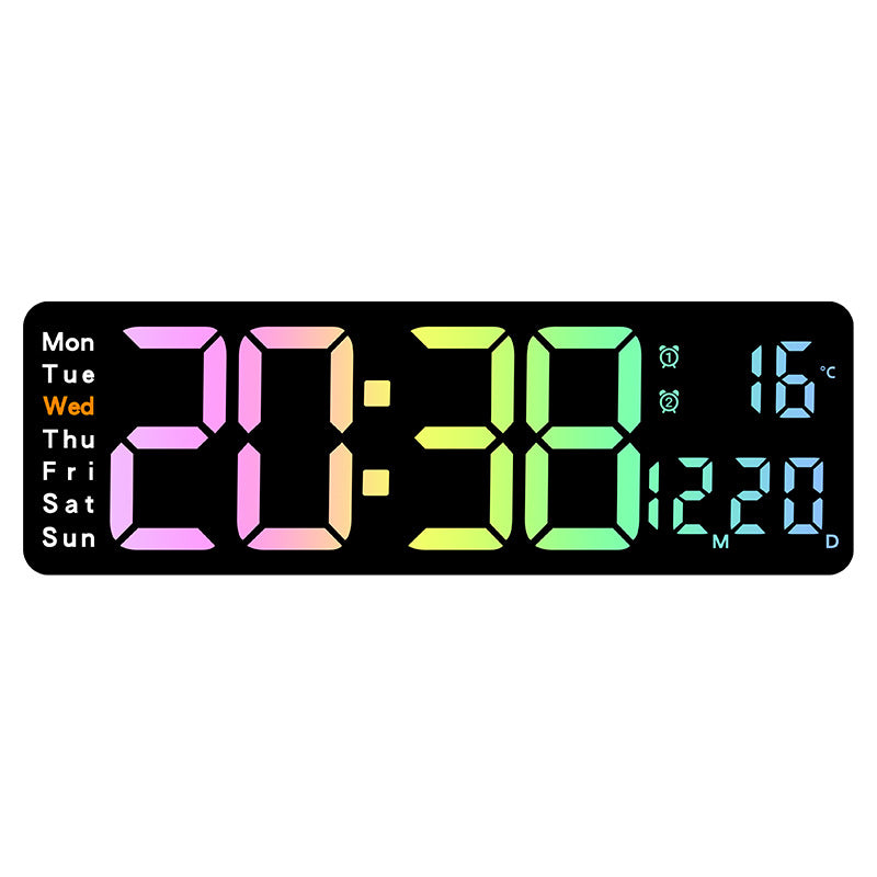 Digital Multifunktionswecker mit mehrfarbigem LED-Display und Temperaturanzeige Bowlift