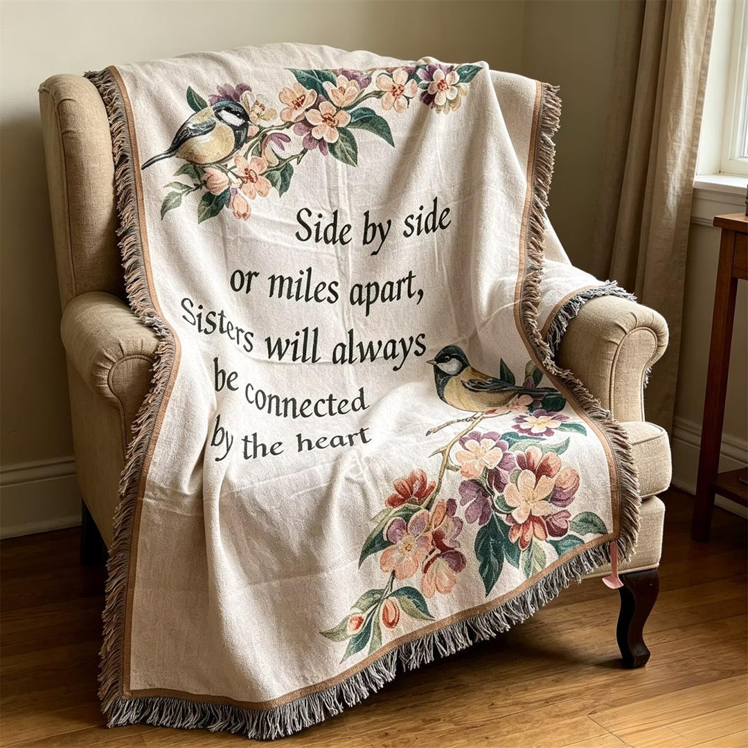 Warm Embroidered Inspirational Throw Blanket