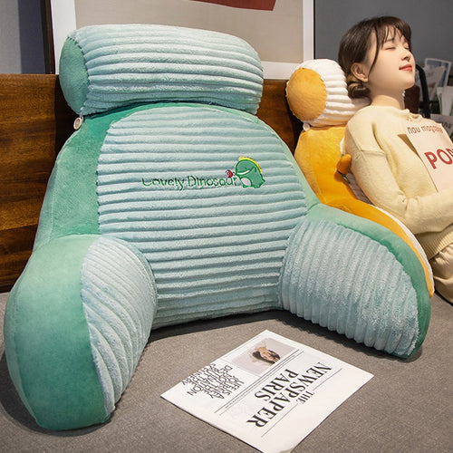 Plush back support pillow in toast design Bowlift