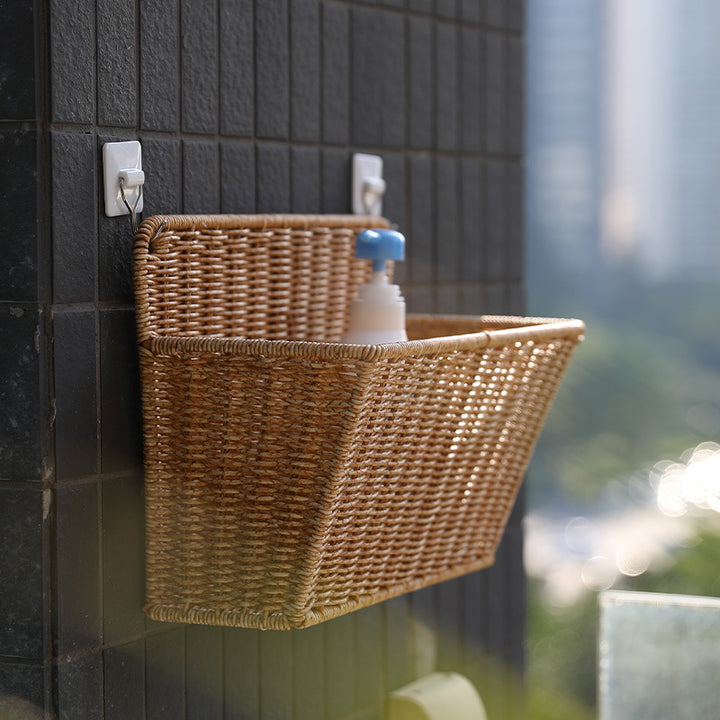 Unisex storage basket with rounded edges and practical handles Bowlift