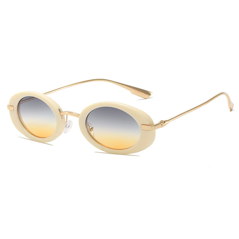 Elegant Oval Frame Sunglasses Bowlift