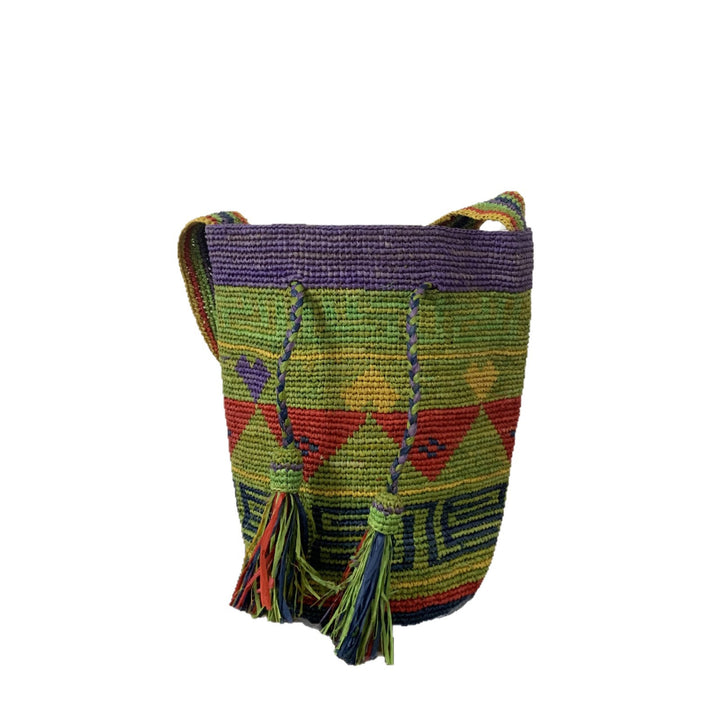 Handmade tote bag with colorful tassels Bowlift