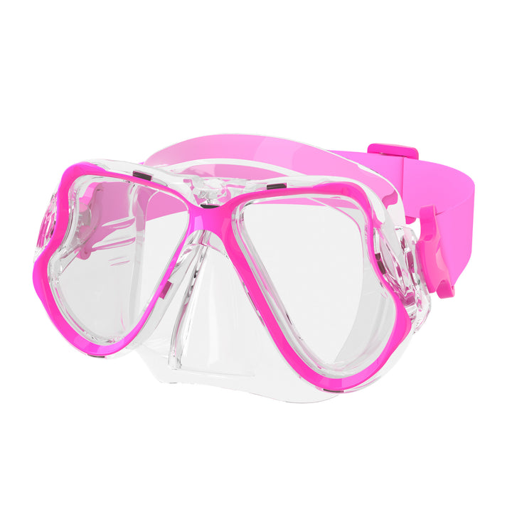 High-quality diving mask with flexible silicone rim and wide field of view Bowlift
