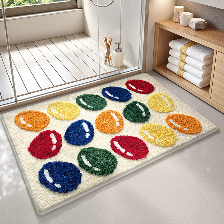 Plush Textured Bath Mat Bowlift