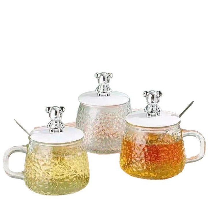 Women's tea cups with decorative lid and spoon Bowlift