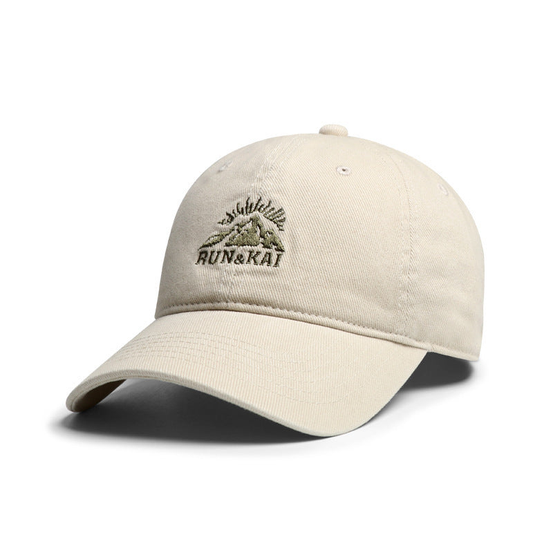 Men's Casual Distressed Embroidered Cap Bowlift