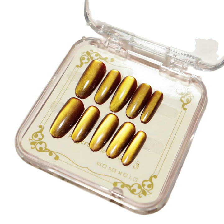 Glossy Almond-Shaped Press-On Nail Tips Bowlift